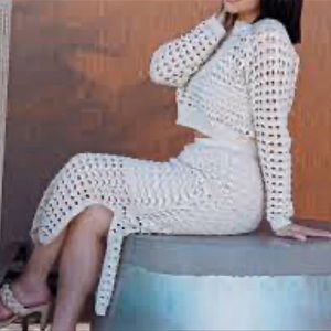 Freshman 1996 Two Piece Sweater and Skirt Set